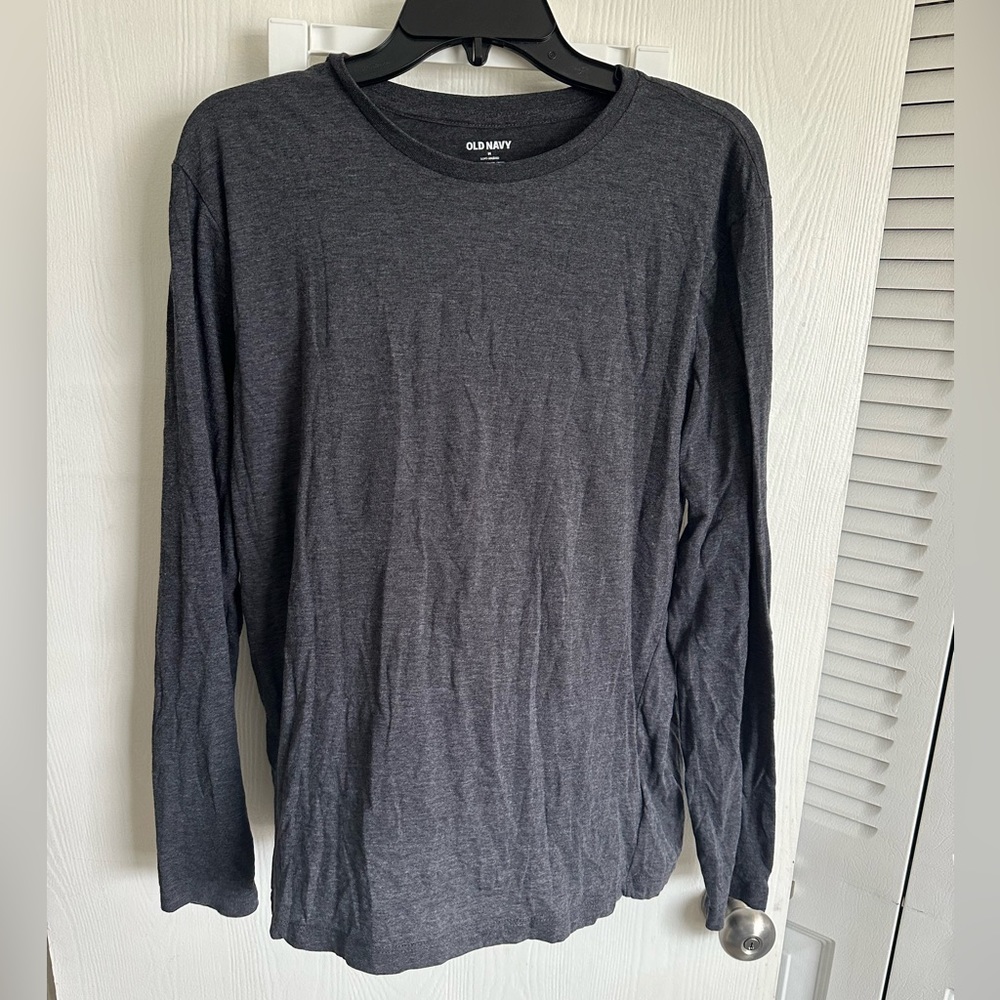 Old Navy Dark Gray Men’s Long Sleeve Soft Washed Size Medium